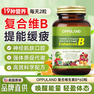 Oppuland复合维生素B族女性b1b2b6b12新陈代谢男士提高vb片正品
