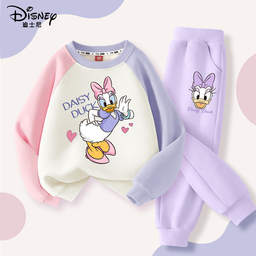 迪士尼女童卫衣2025新款秋冬套装