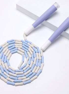 2025新款儿童成人通用竹节跳绳不打结老师推荐高质量体测训练