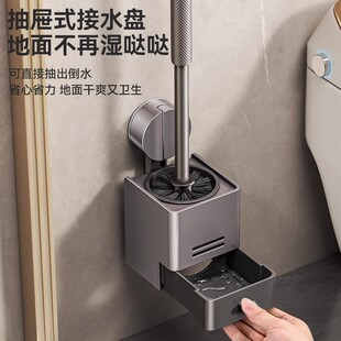 卫生间马桶刷置物架吸盘式家用免打孔浴室厕所刷子收纳架清洁