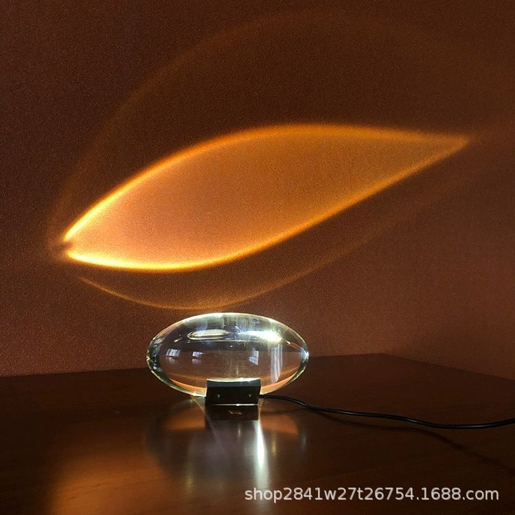 天空之眼水晶台灯日不落卧室床头氛围创意大利网红投影LED小夜灯