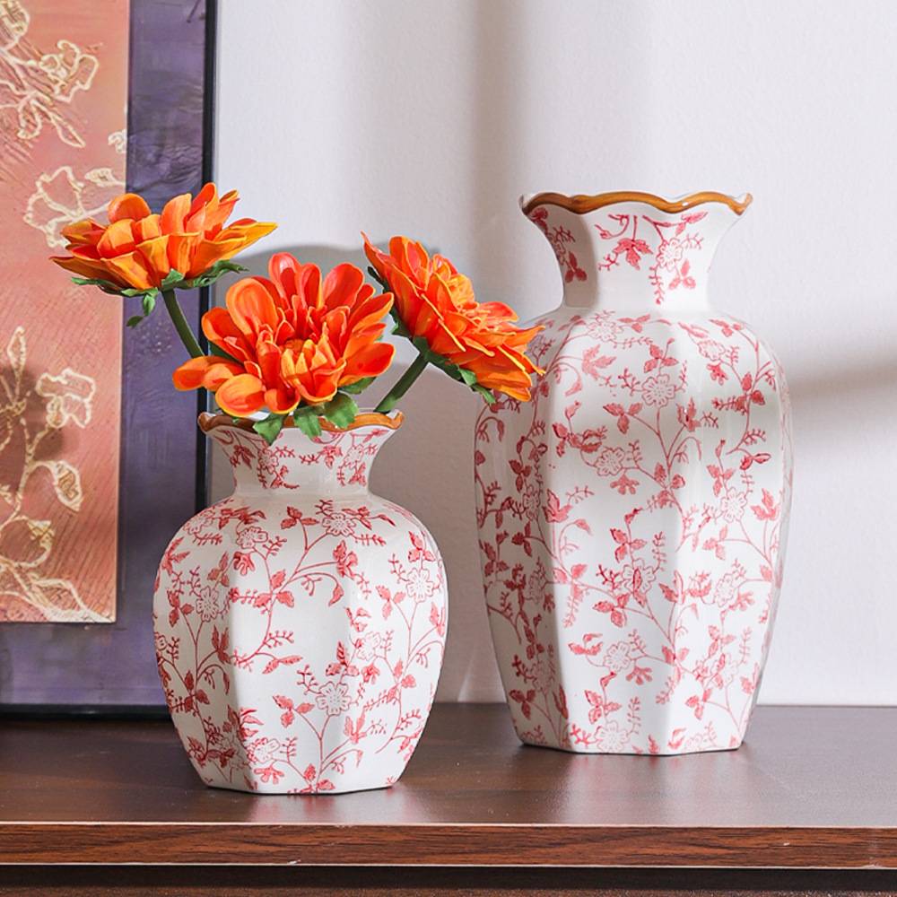 中古风青花瓷器新中式复古陶瓷花瓶高级感水培插花器家居桌面摆件