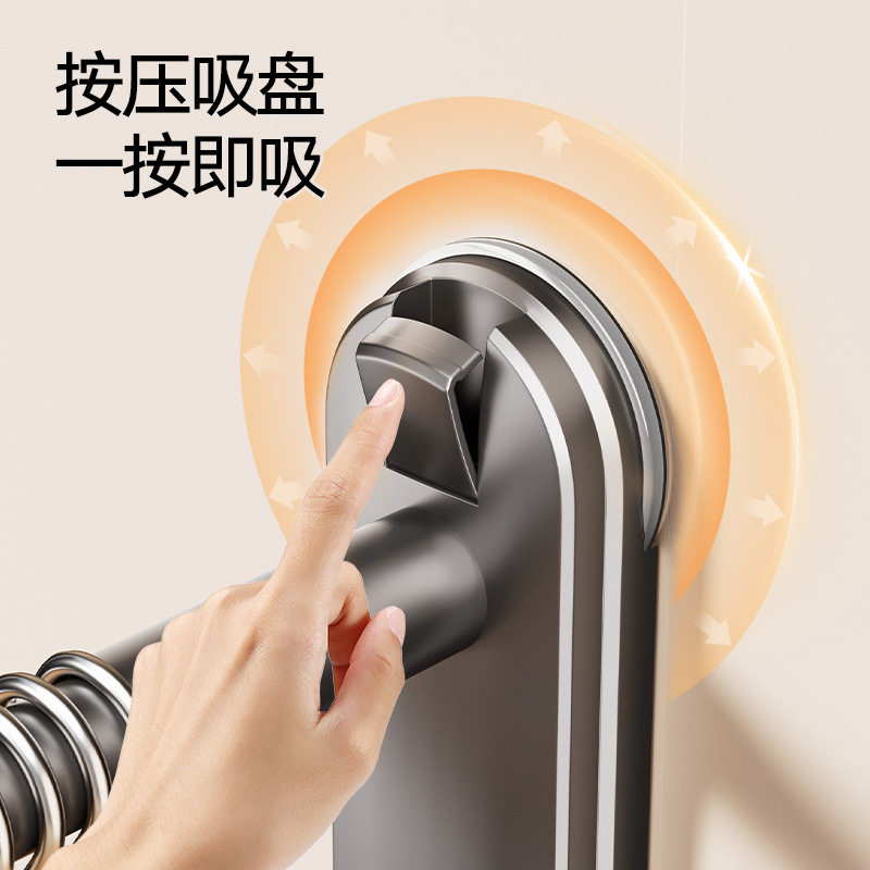 吸盘晾衣杆免打孔壁挂式