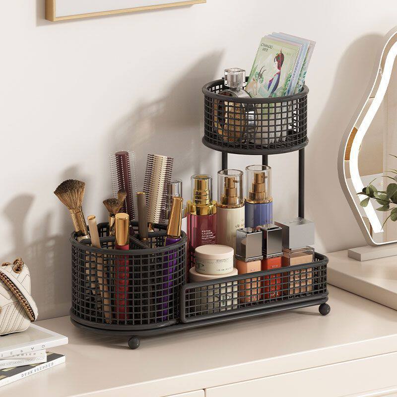 化妆品收纳架宿舍梳妆台多层香水护肤品置物架ins卧室桌面置物架