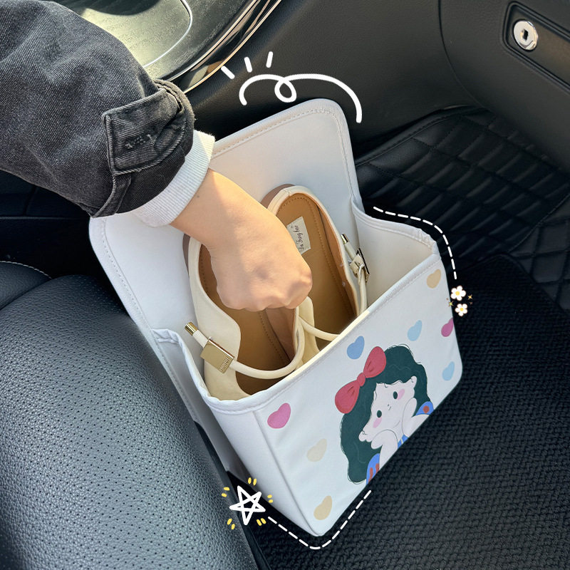 车载鞋盒副驾驶车内放鞋汽车后备箱储物收纳鞋子车上用品女士