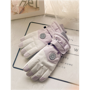 滑雪手套女冬天季厚骑行电动摩托车加绒玩雪男触屏户外棉保暖防寒