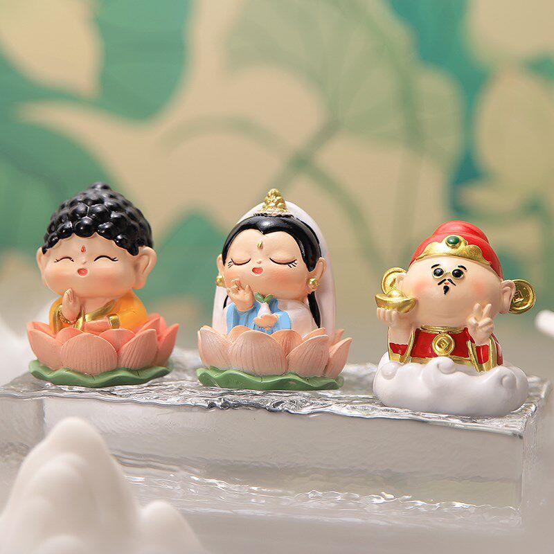 热销情绪稳定小摆件菩萨财神爷办公室好物女生工位桌面装饰品生日