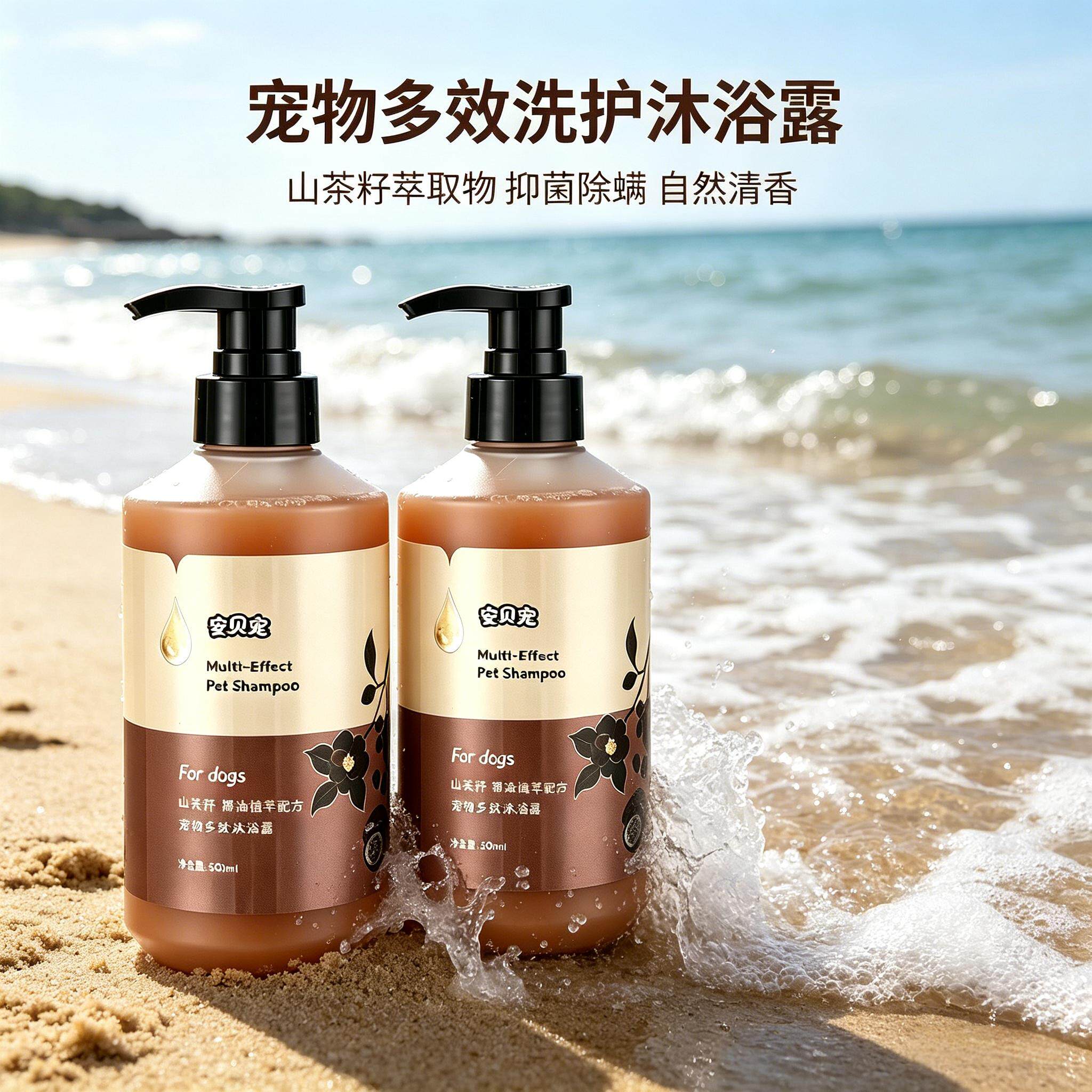 安贝宠狗香波浴液山茶籽多效洗护天然清香除螨宠物洗护用品