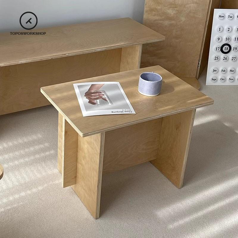 工业风商用咖啡厅奶茶店海洋板桌椅组合烘焙面包店设计师桦木长椅