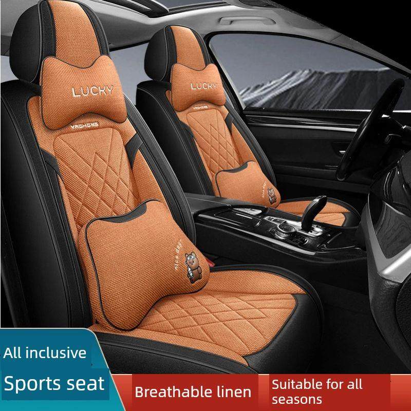 哈弗H6大狗H5M6H2H7赤兔猛龙F7神兽汽车坐垫四季亚麻全包专用座套