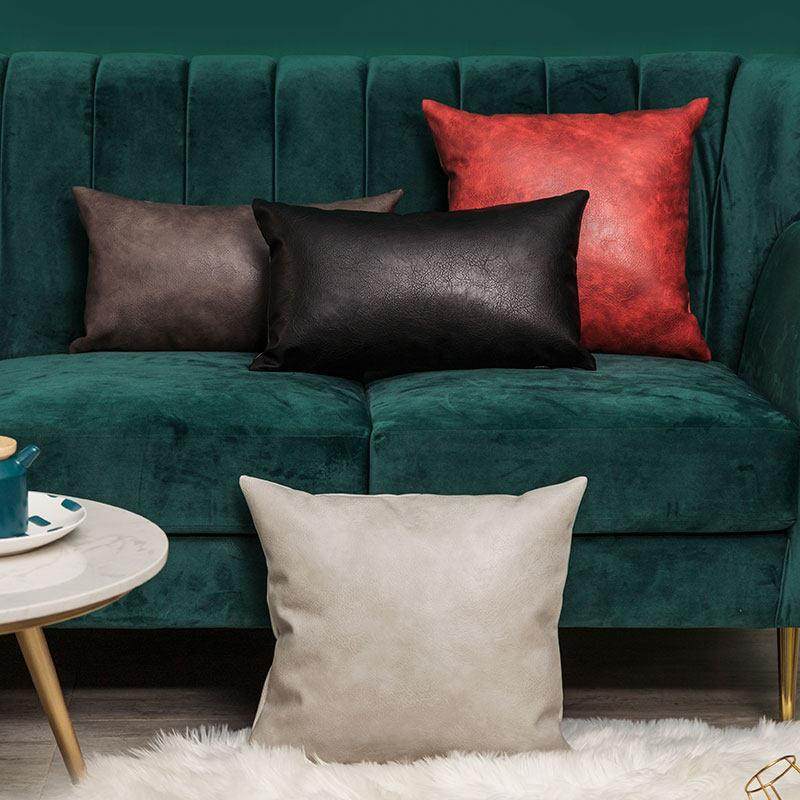 轻奢仿西班牙小牛皮抱枕靠垫客厅抱枕皮靠垫皮沙发靠垫沙发抱枕套,居家布艺,靠垫/抱枕,淘宝优惠券,粉丝福利购,淘宝优惠卷