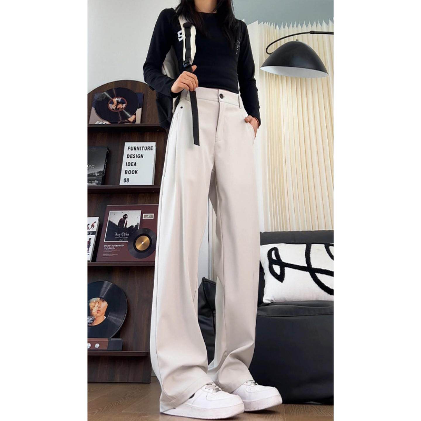 2026春季新款显瘦垂感西裤男装休闲裤宽松百搭直筒裤子男款西装裤