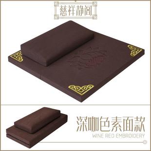 .打坐垫禅修垫黄麻棕蒲团折叠家用跪拜静坐瑜伽冥想拜佛黄麻坐垫