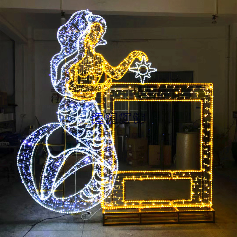 3D小品动物造型灯 LED铁架景观灯节日装饰灯光节12生肖造型灯