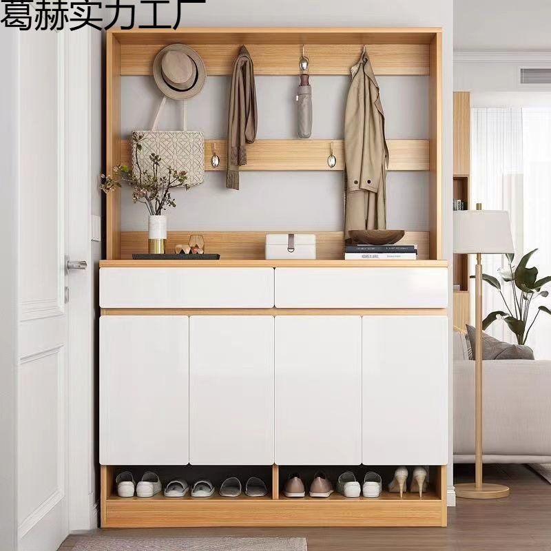 鞋柜家用大容量加高带挂衣一体省空间收纳进门口玄关柜门厅储婕琦