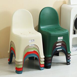 加厚塑料靠背椅幼儿园宝宝小椅子家用儿童吃饭小坐椅防滑换鞋凳子