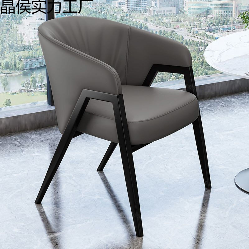 新款餐椅家具家用酒店餐厅意式休闲咖啡厅椅搭配岩板小圆桌餐厅家