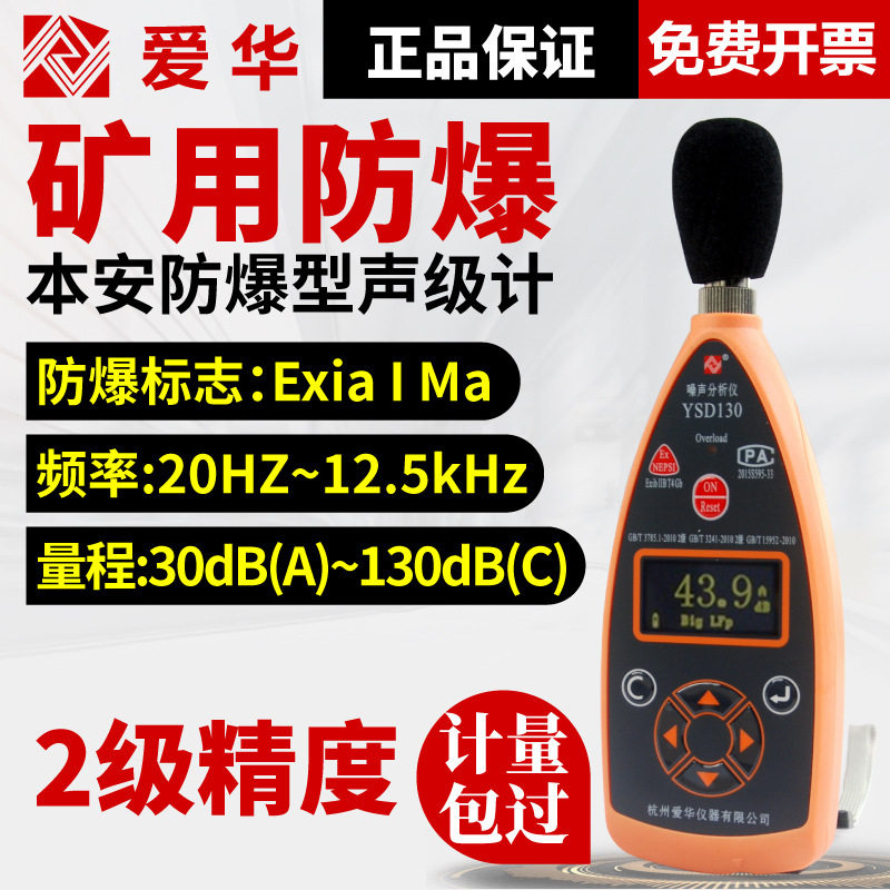 杭州爱华YSD130矿用本安型声级计 噪声分析仪 可选配1/1 OCT分析