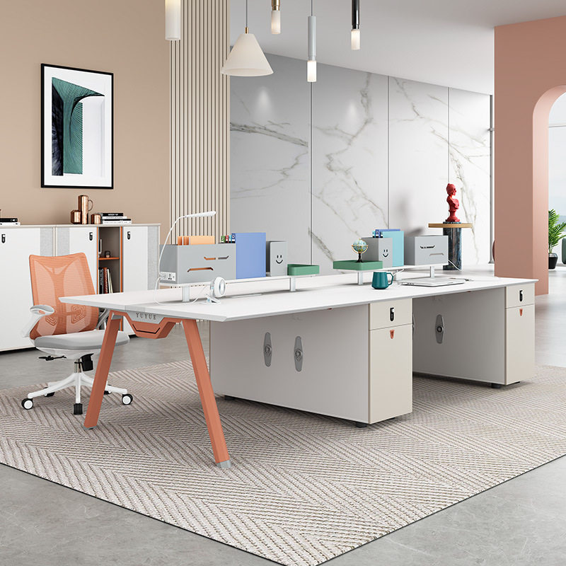 职员办公家具员工办公桌组合简约现代时尚四人员工桌