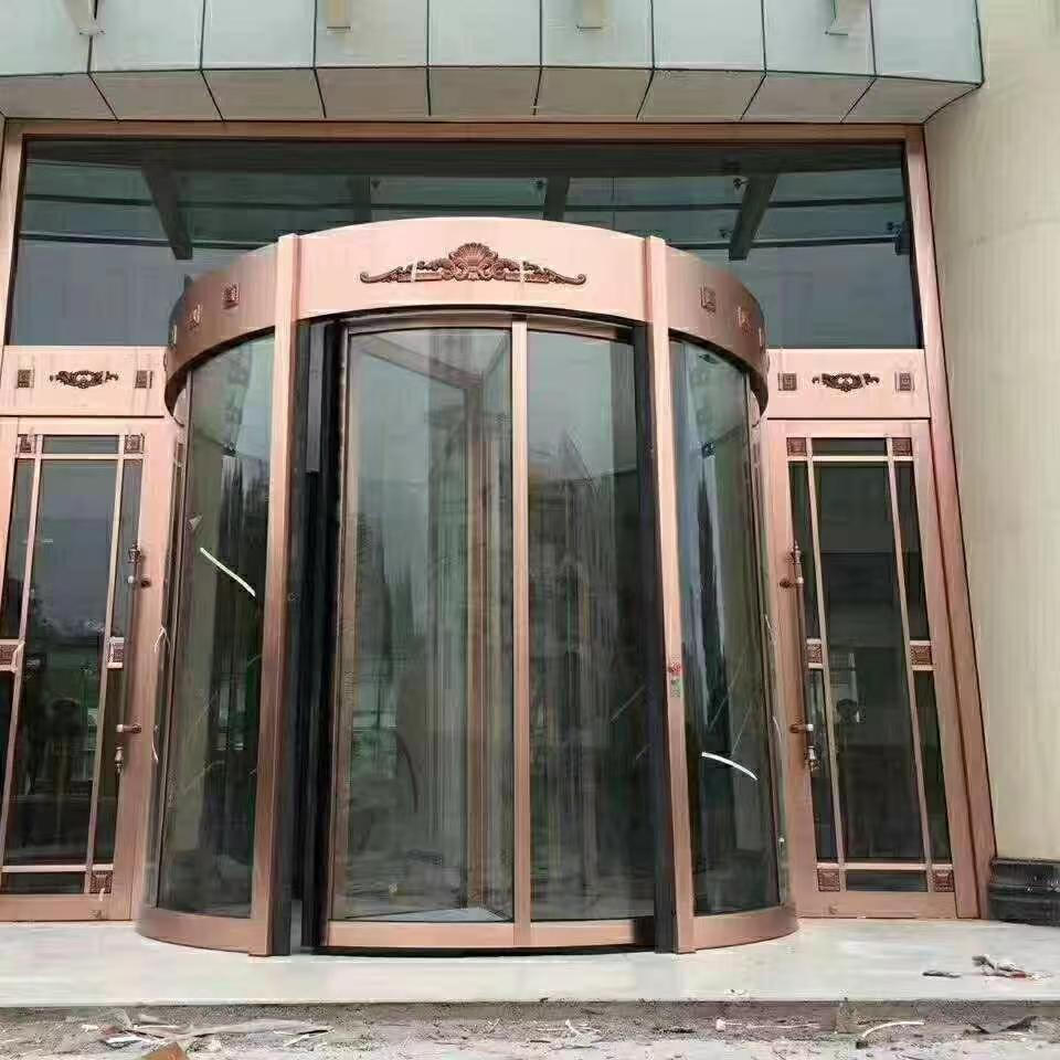 酒店商场自动感应旋转玻璃门