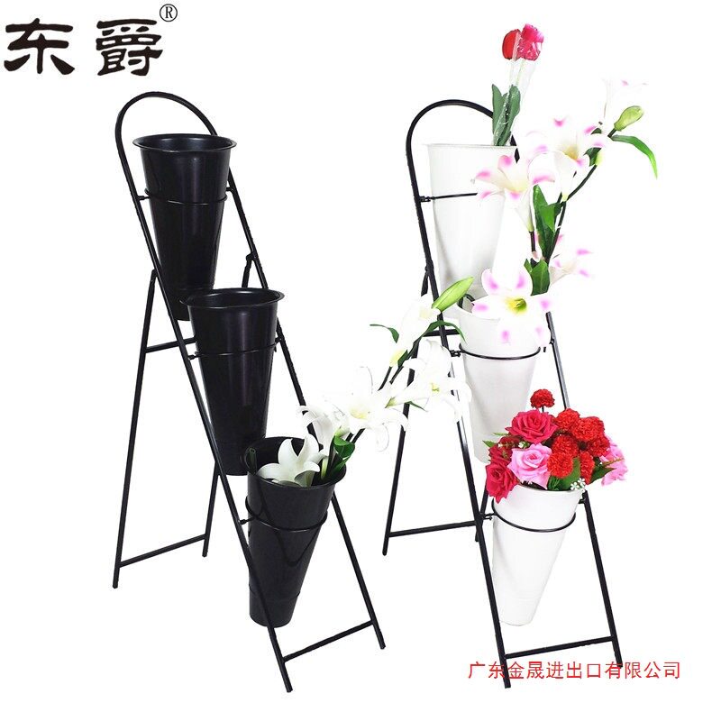 大号花店多层花架花店货架铁艺花架鲜花货架花店花桶展示架