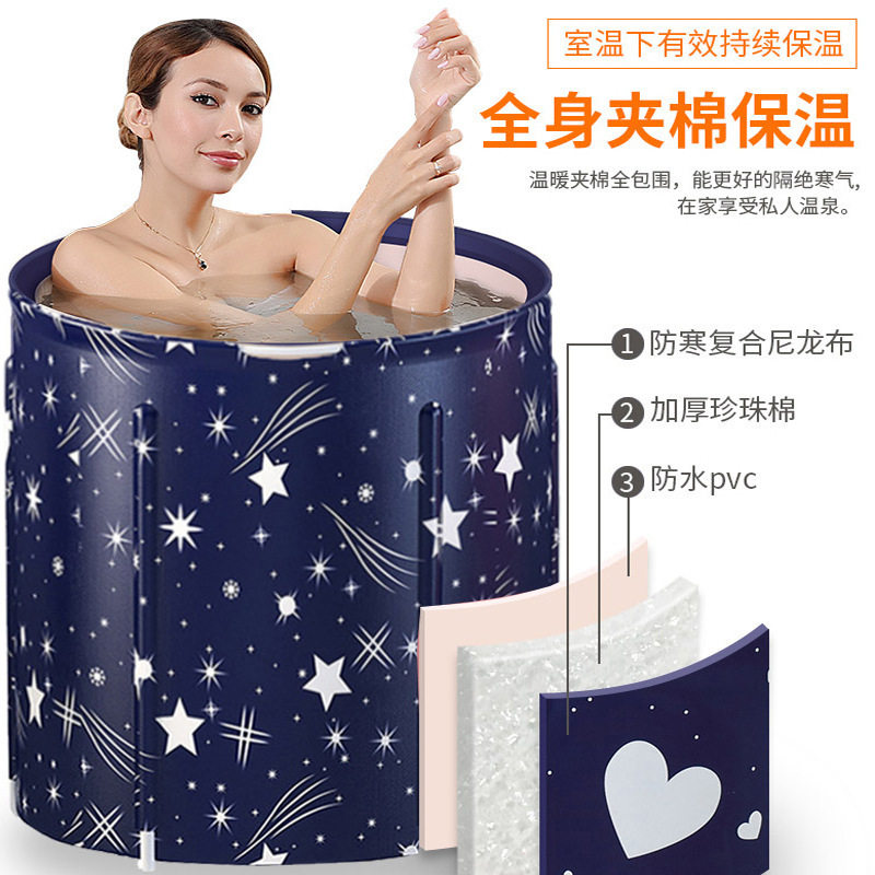 工厂直销桑拿桶折叠洗澡桶加厚浴桶大号桶夹棉泡澡沐可折叠式家用