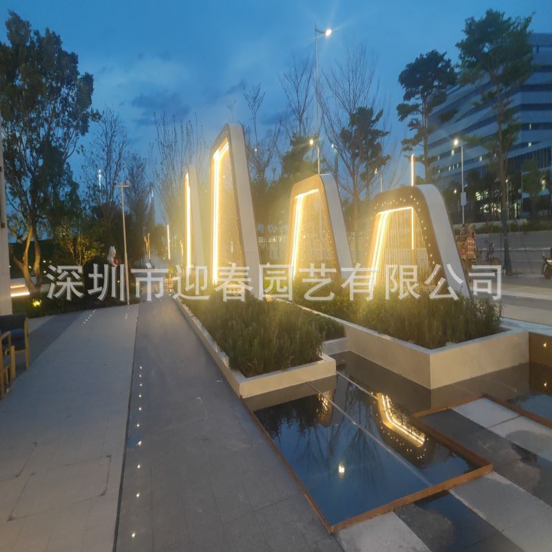 水帘水幕墙喷泉制作安装 拉线水帘制作厂家室内景观装饰网红景点