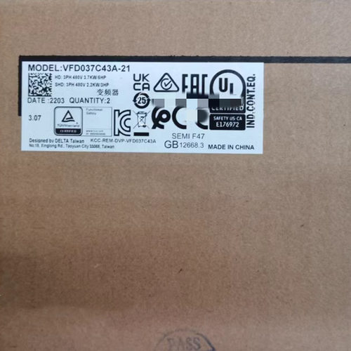 DELTA/台达C2000+系列变频器VFD037C43A-21