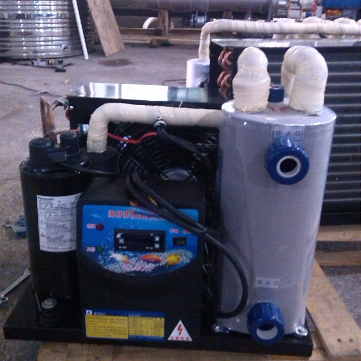 现货出售1HP(1匹)海鲜制冷机、鱼池冷水机