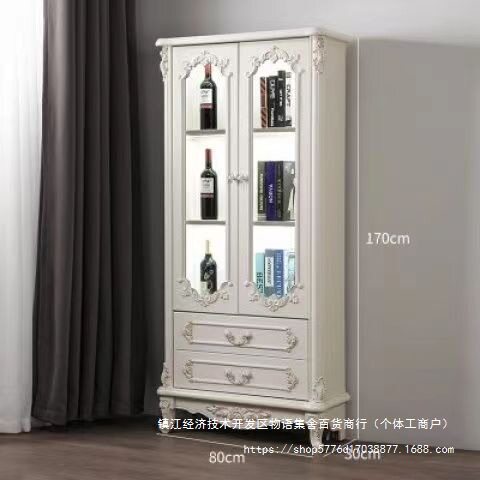 欧式家用吧台红酒柜多功能现代厨房客厅餐边柜法式新款实木旁柜