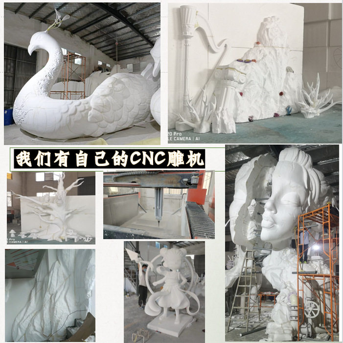 定制泡沫雕塑婚礼婚庆泡雕城堡拱门摆件装饰背景美陈道具假山石头