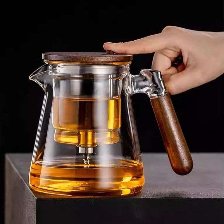 飘逸杯泡茶壶2025新款家用玻璃内胆按压式一键过滤茶水分离泡茶杯