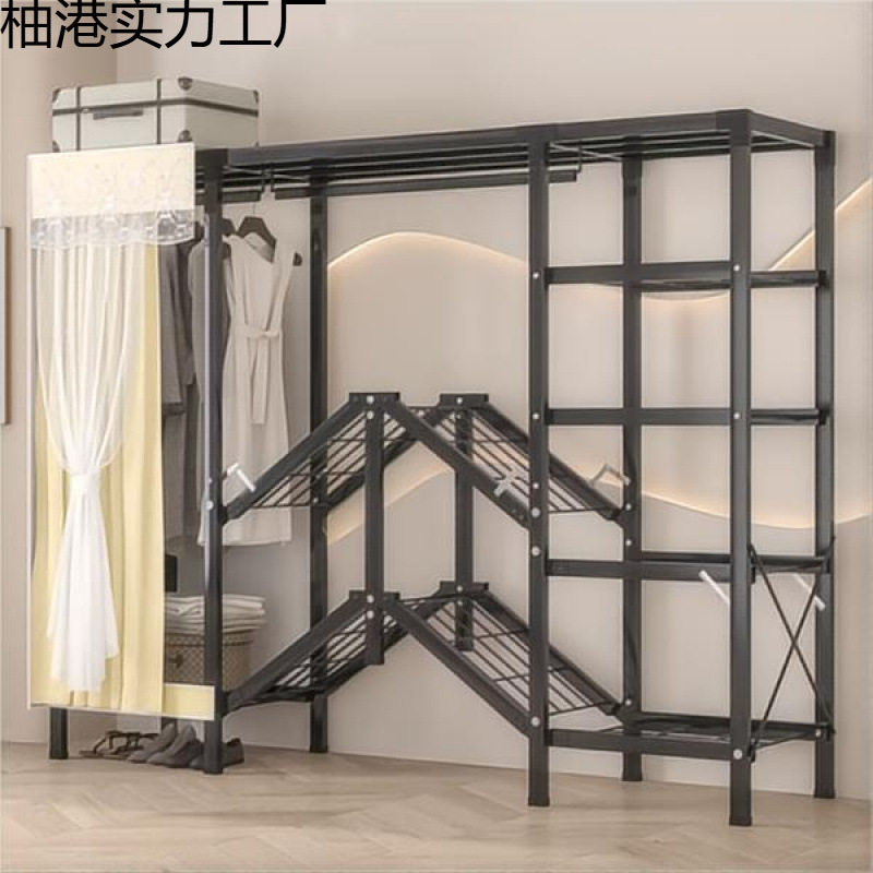 免安装衣柜家用卧室出租房用可折叠简易全封闭小户型一体防尘柜子