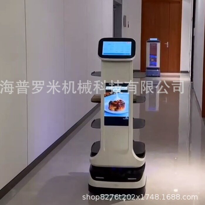 AX6112智能送餐机器人传菜服务员端菜餐厅酒店自动上菜机械人饭店