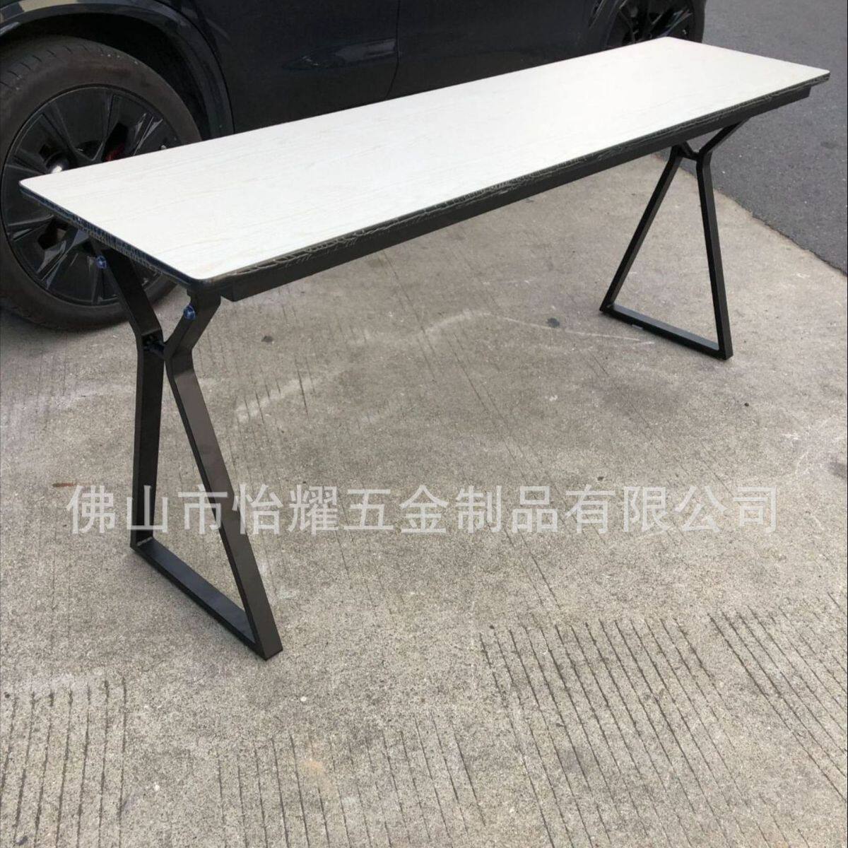 厂家直销酒店式会议桌不锈钢长方台长条桌子可折叠的酒店餐桌