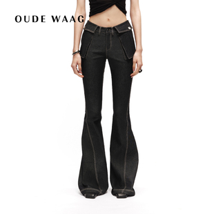 WAAG 牛仔喇叭裤 25春夏 女装 复古弹力修身 OUDE