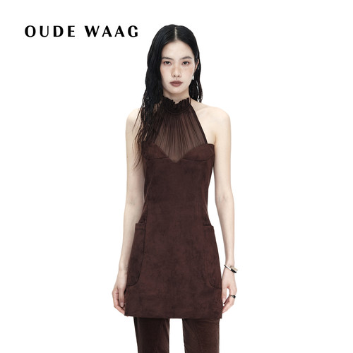 OUDEWAAG26秋冬环保麂皮连衣裙