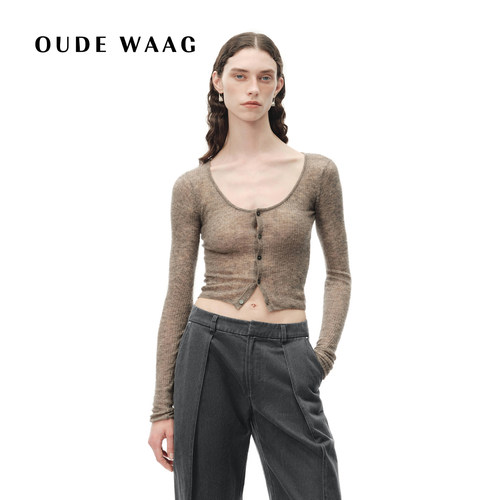 OUDEWAAG柔雾羊毛秋冬针织开衫