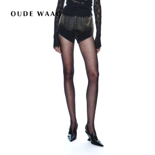 复古别致洗水弹力牛仔短裤 25早秋新款 WAAG OUDE