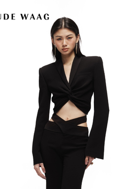 OUDE WAAG 25春夏 高级质感优雅扭结刀锋女装短西装