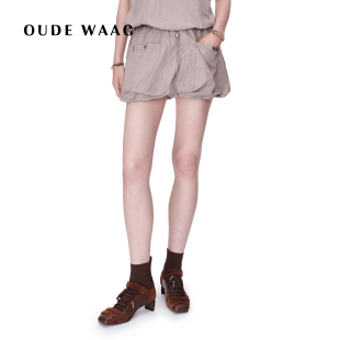 休闲松弛花苞抽褶短裙 26早春新款 OUDE WAAG