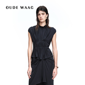 26春夏新款 OUDE WAAG 知性优雅抽褶垂坠上衣