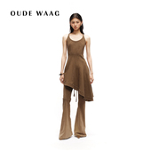 OUDE 连衣裙 复古不对称优雅洗水弹力旋转女装 WAAG 25春夏