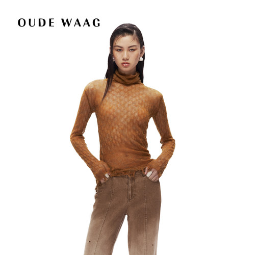 OUDE WAAG  轻薄高级肌理感羊毛肌肤女装针织套头衫