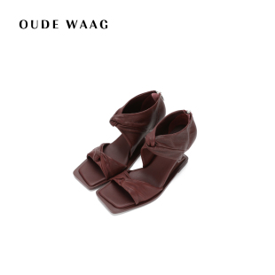 高级质感方头羊皮维纳斯女士高跟鞋 WAAG OUDE