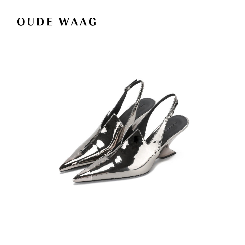 OUDE WAAG 25春夏 精致设计感亮面刀锋尖头女式高跟鞋,女鞋,高帮鞋,淘宝优惠券,粉丝福利购,淘宝优惠卷