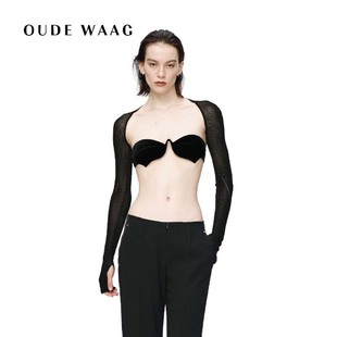 前卫设计感丝绒拼接胸衣 25秋冬新款 OUDE WAAG