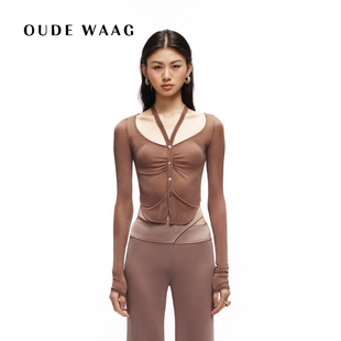 优雅气质挂脖真丝网纱女装 25春夏 上衣 WAAG OUDE