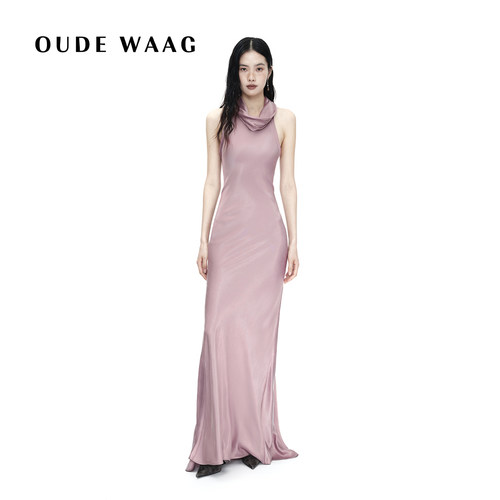 OUDEWAAG26秋冬斜裁礼服连衣裙