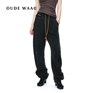 通勤宽松休闲洗水解构阔腿裤 26早春新款 WAAG OUDE